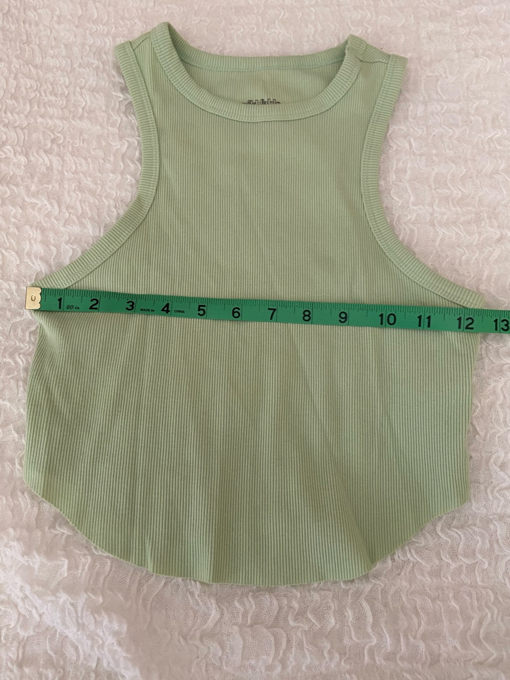 WILD FABLE RIBBED CROP GREEN TANK SIZE MEDIUM - Picture 5 of 6